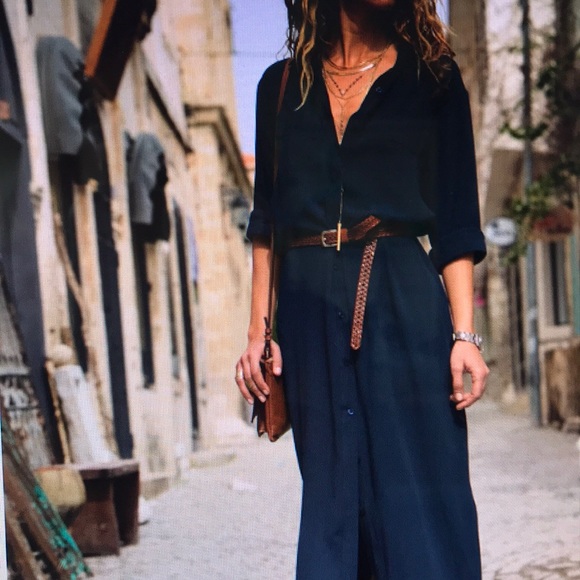 Dresses & Skirts - Button Up Long Sleeve Shirt Dress (No Belts)